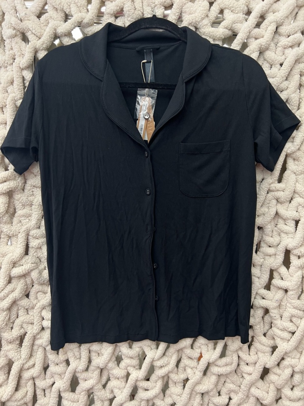 SKIMS SOFT LOUNGE SHORT SLEEP SET (TOP ONLY) NWT - ONYX